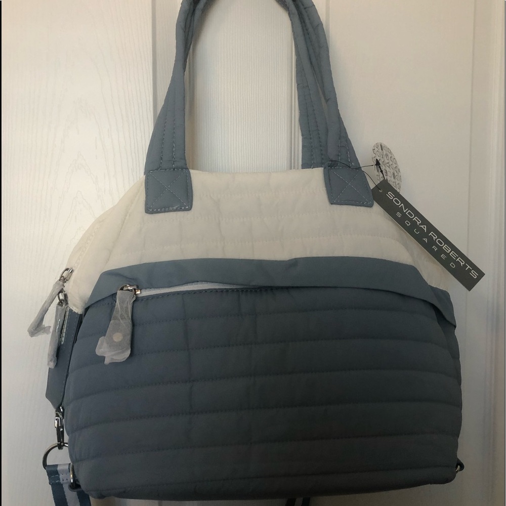Light weight Ouilted Tote in Slate blue NWT